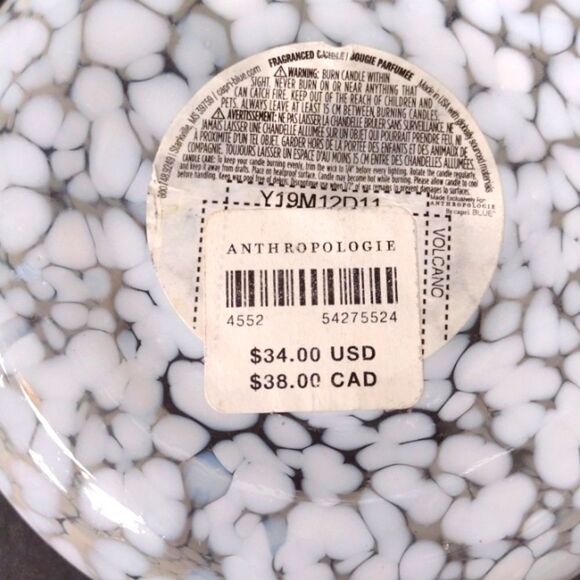 Anthropologie Glass White Crackled Lidded Jar Trinket Vanity Container - Picture 5 of 7